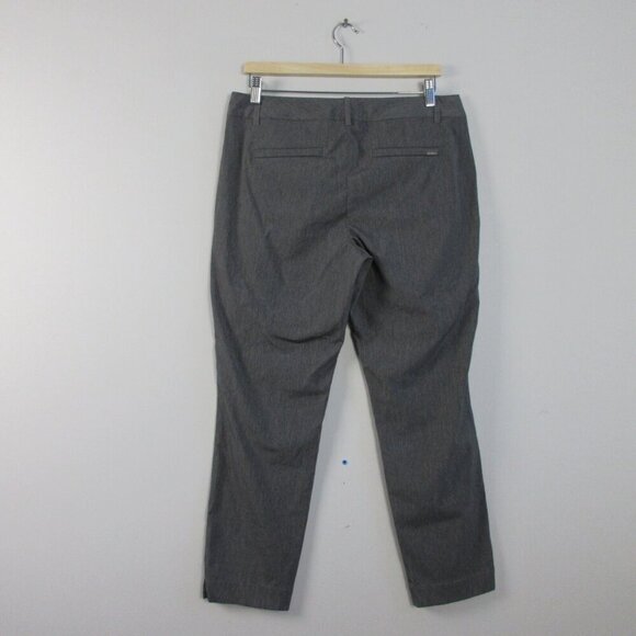 Eddie Bauer Voyager Ankle Pants Women 10 Grey Stretch Casual Travel Office 242 - Picture 2 of 12